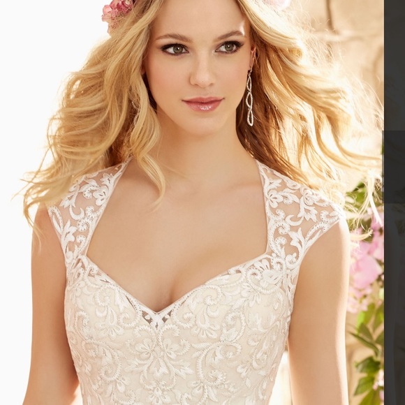 Morilee Wedding Dress with Embroidery on Soft Net - Picture 2 of 9